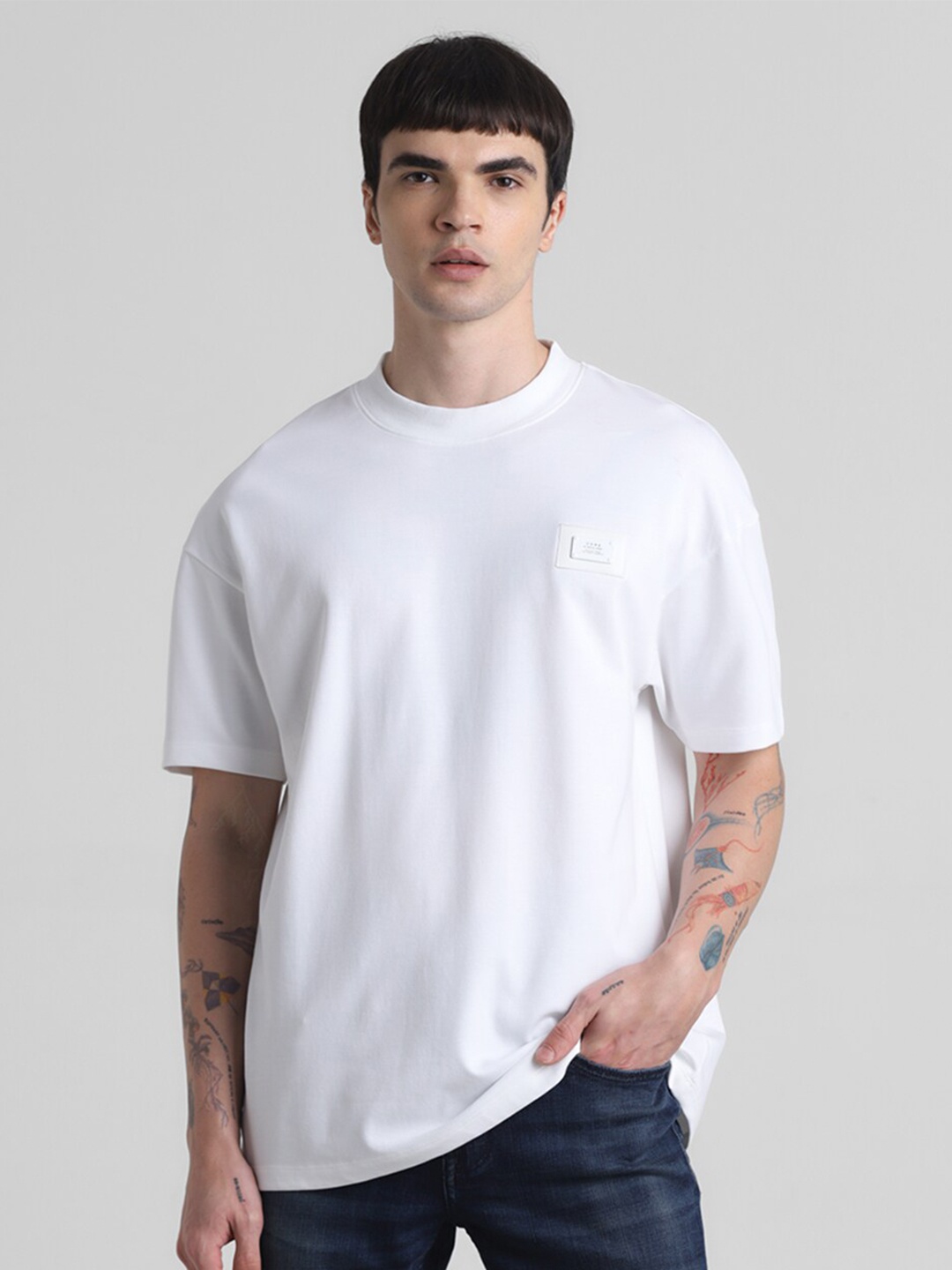 

Jack & Jones Cotton Boxy Oversized T-shirt, White