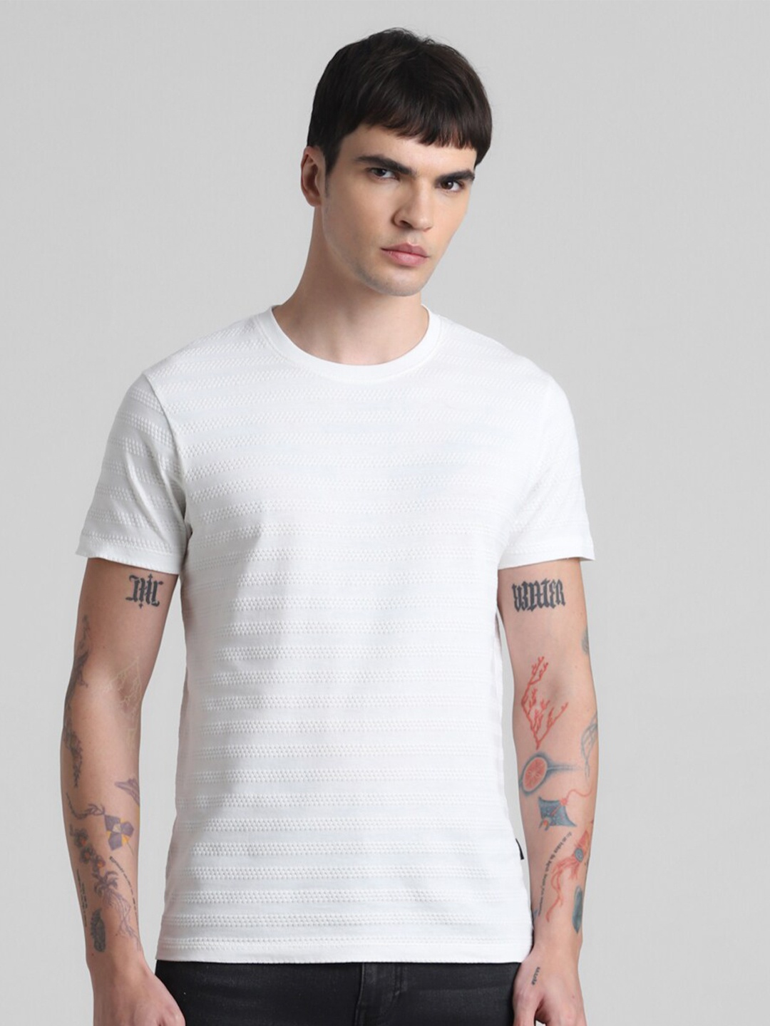 

Jack & Jones Round Neck Slim Fit T-shirt, White