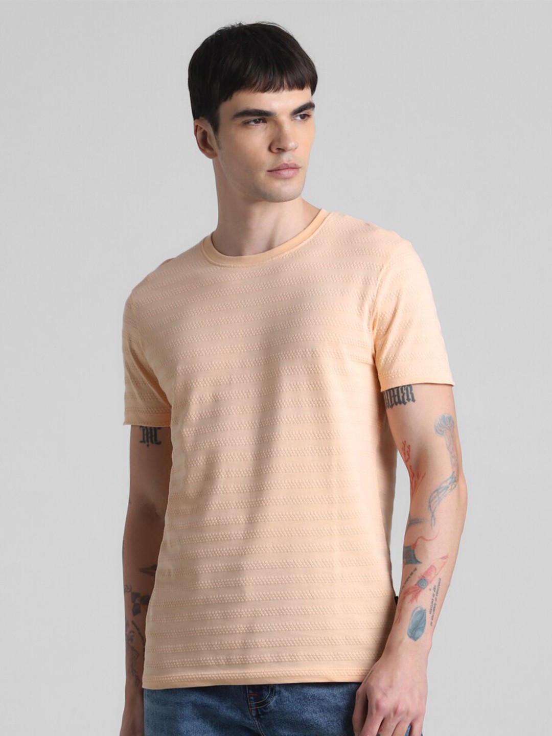 

Jack & Jones Round Neck Slim Fit T-shirt, Orange