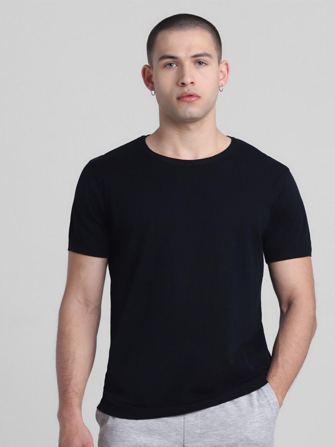 

Jack & Jones Round Neck Slim Fit T-shirt, Navy blue