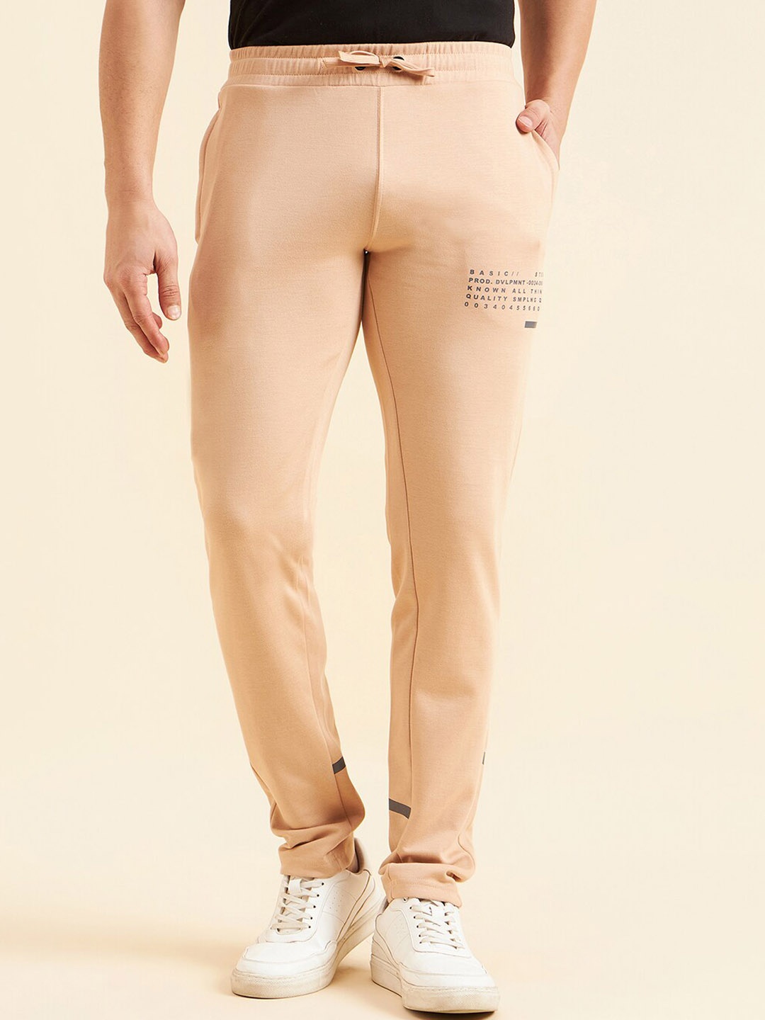 

Sweet Dreams Men Beige Mid-Rise Track Pants