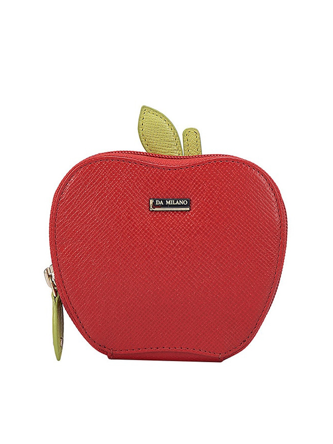 

Da Milano Women Textured Zip Around Wallet, Red