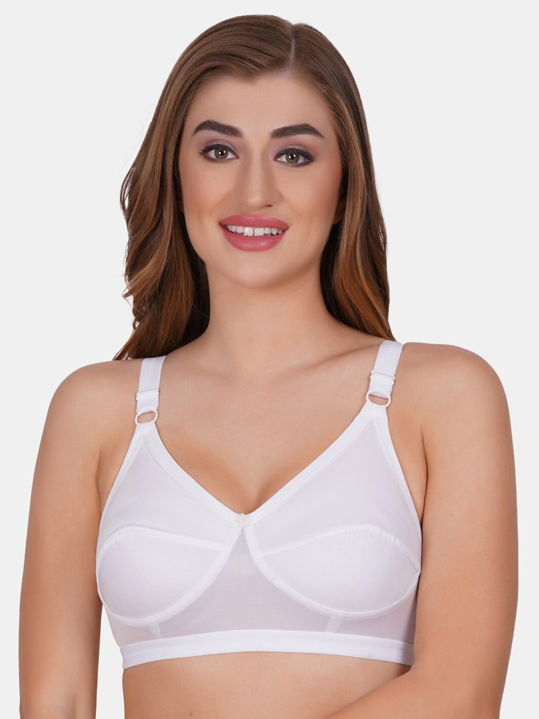 

DressBerry White Medium Coverage Cotton Everyday Bra Wih All Day Comfort