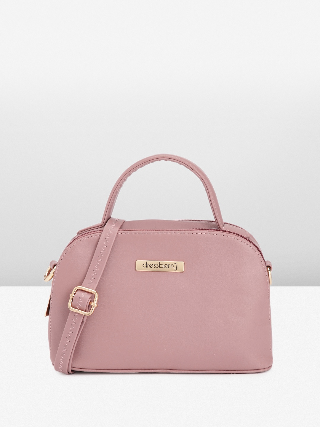 

DressBerry Structured Satchel, Pink