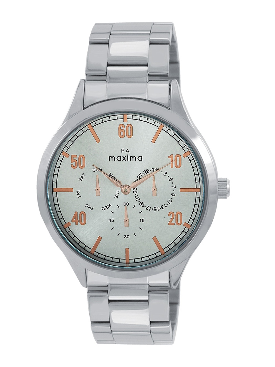 

PA Maxima Men Stainless Steel Bracelet Style Straps Analogue Watch 66251CMGI, Silver