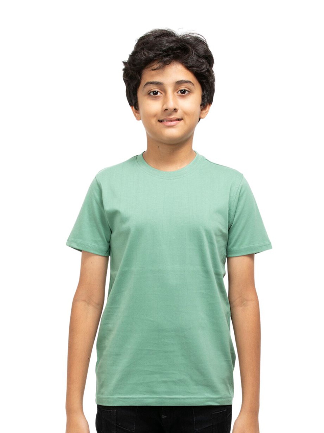 

BAESD Boys Round Neck Cotton T-shirt, Green