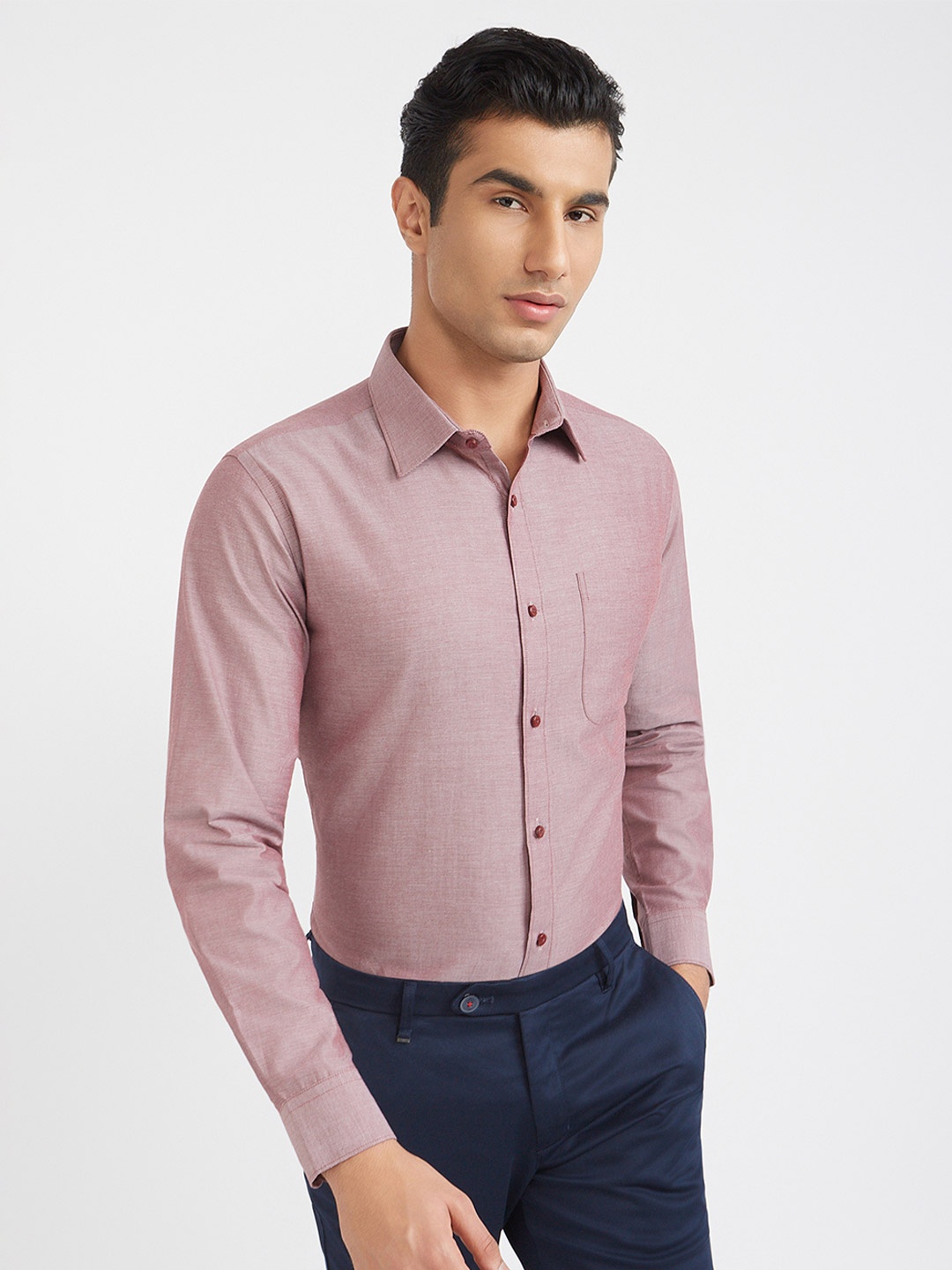 

Raymond Slim Fit Pure Cotton Formal Shirt, Mauve