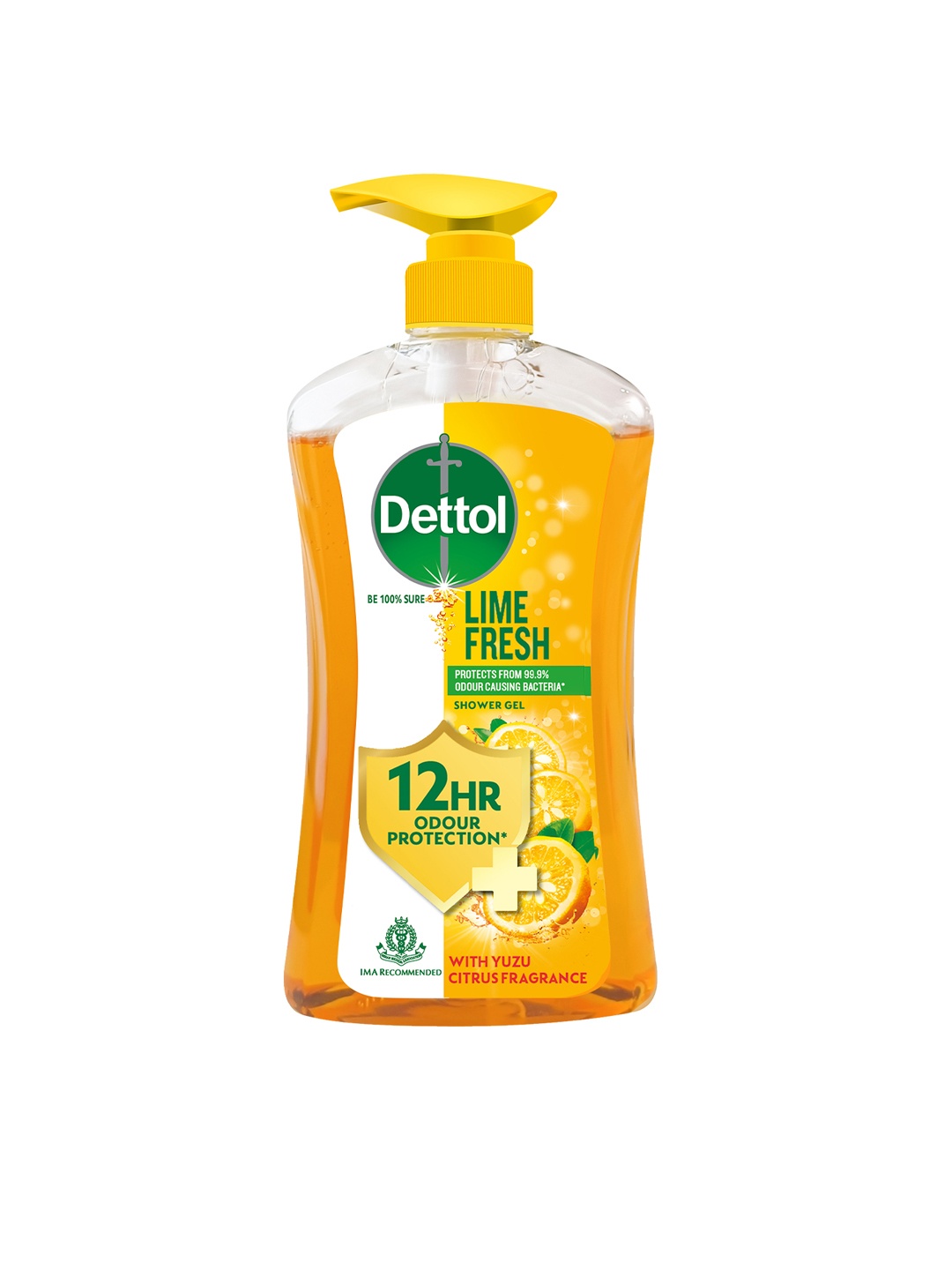 

Dettol Lime Fresh 12 hr Odour Protection Shower Gel with Yuzu - 500 ml, Yellow