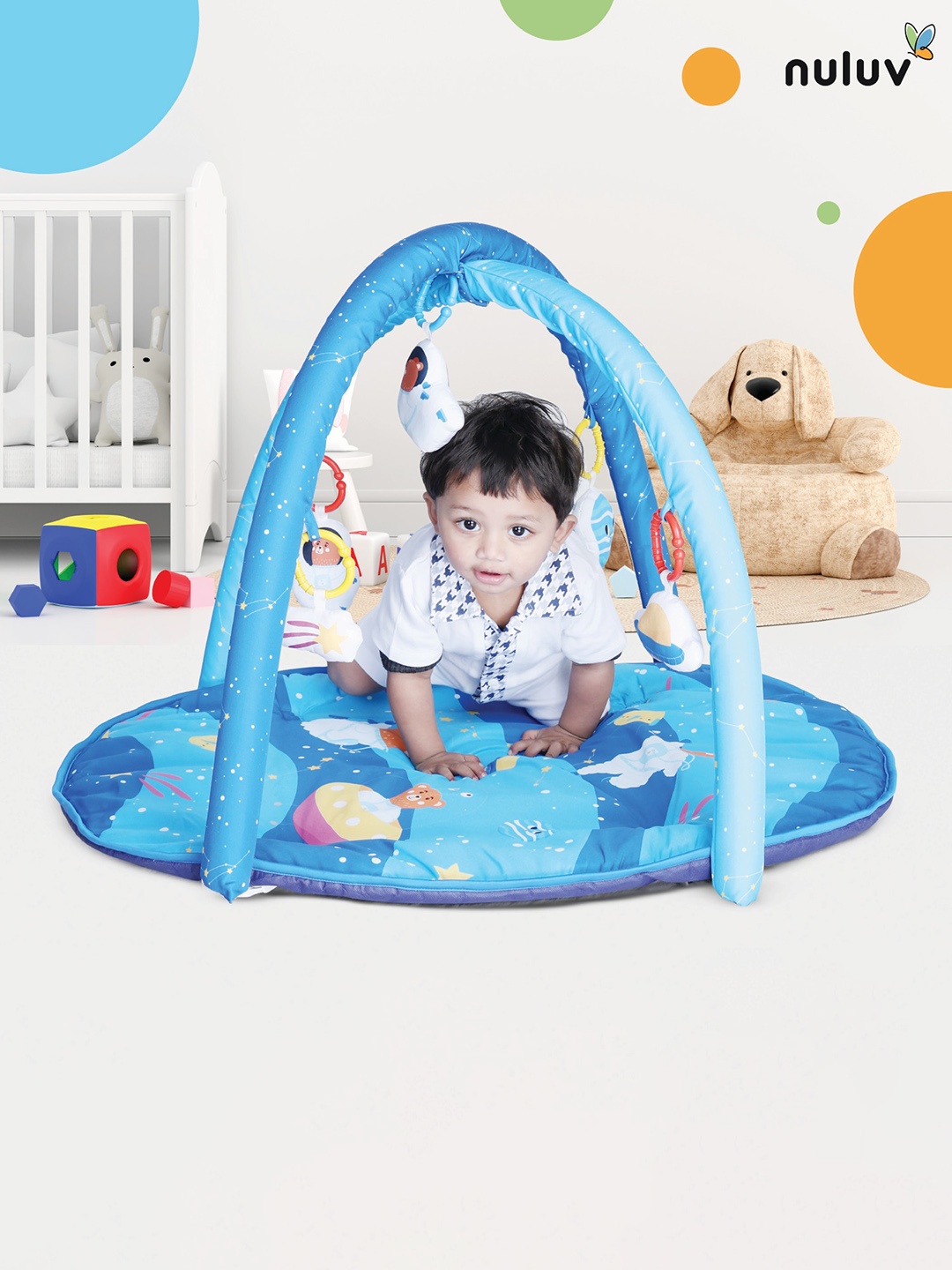 

Nuluv Graphic Printed Baby Bedding Set, Blue