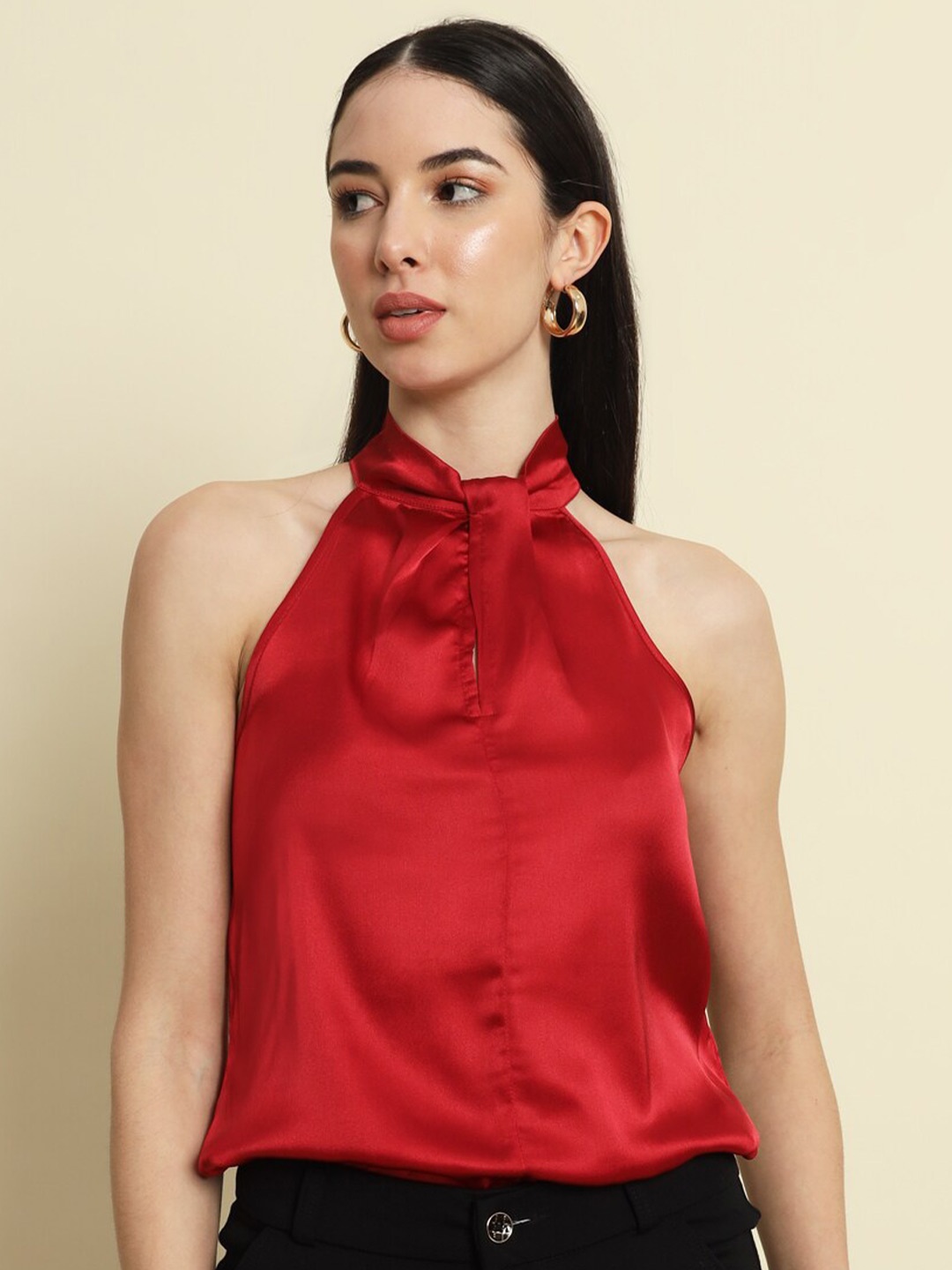 

Trend Arrest Halter Neck Top, Red