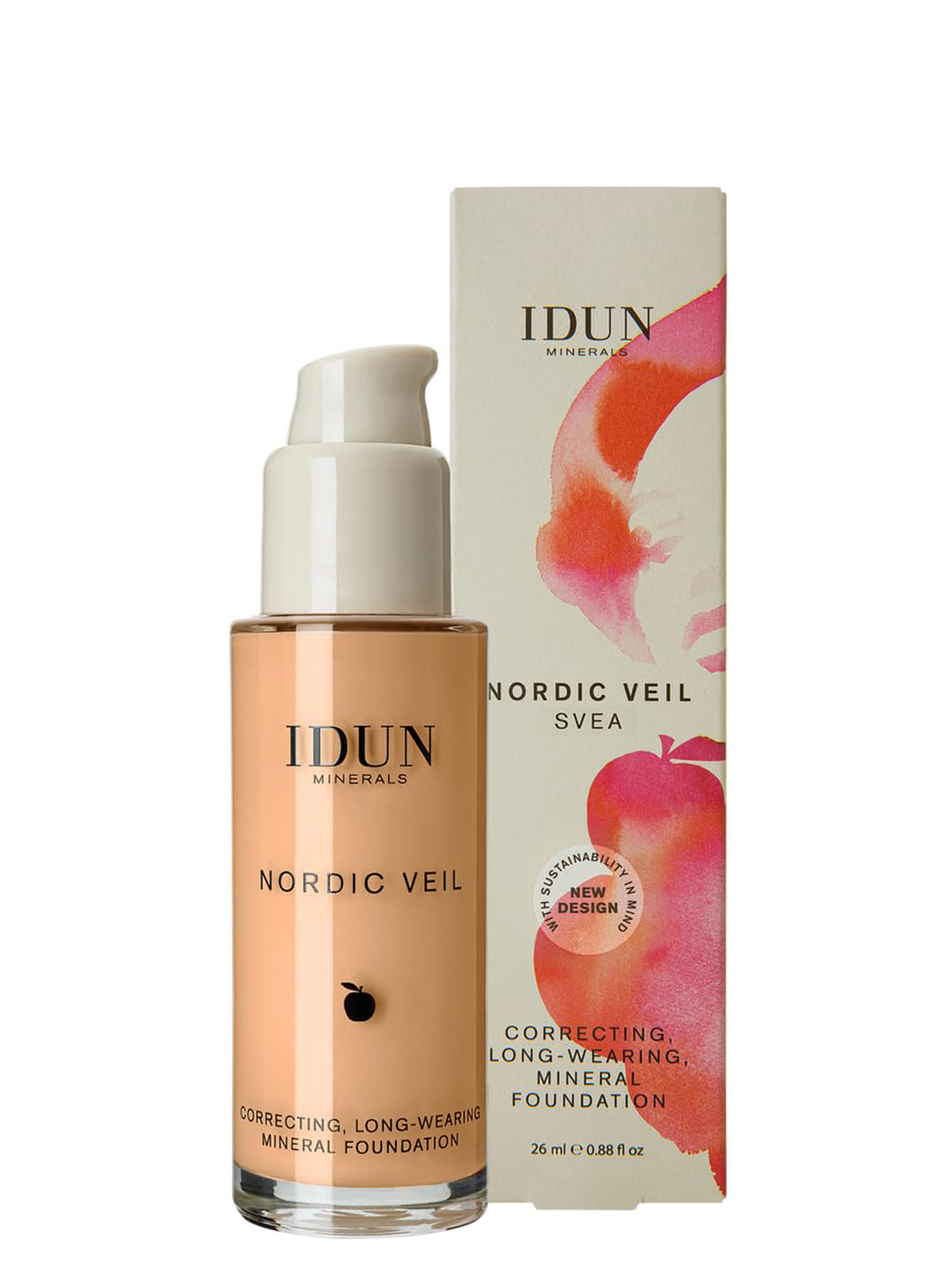 

Idun Minerals Nordic Veil Correcting Long Wearing Mineral Foundation 26 ml - Svea, Beige