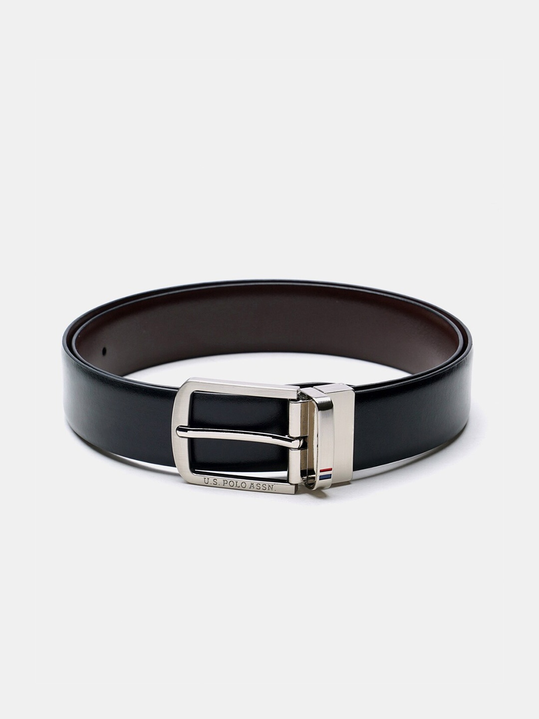 

U.S. Polo Assn. Men Leather Reversible Belt, Black