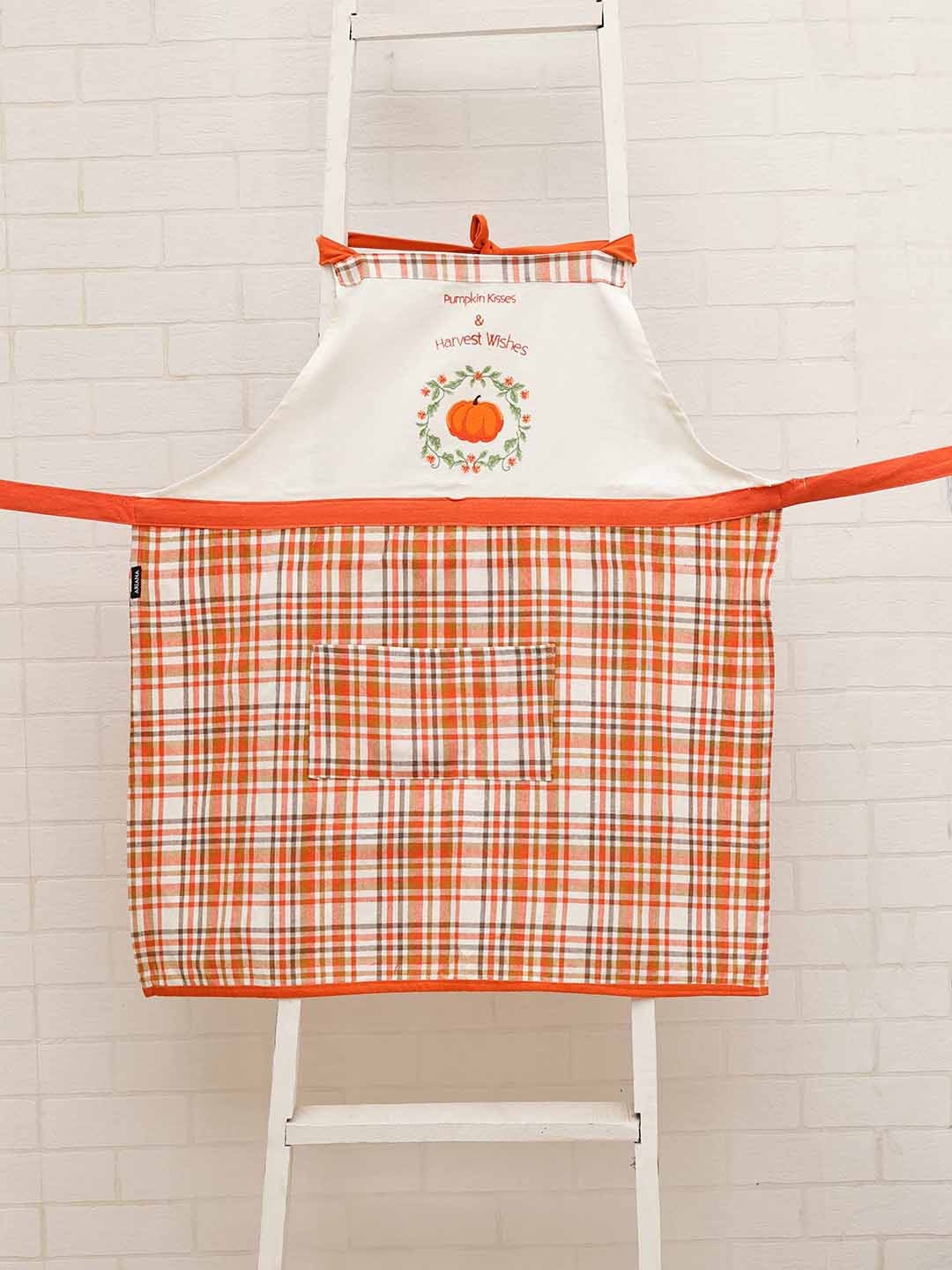 

Ariana Orange Printed Cotton Apron