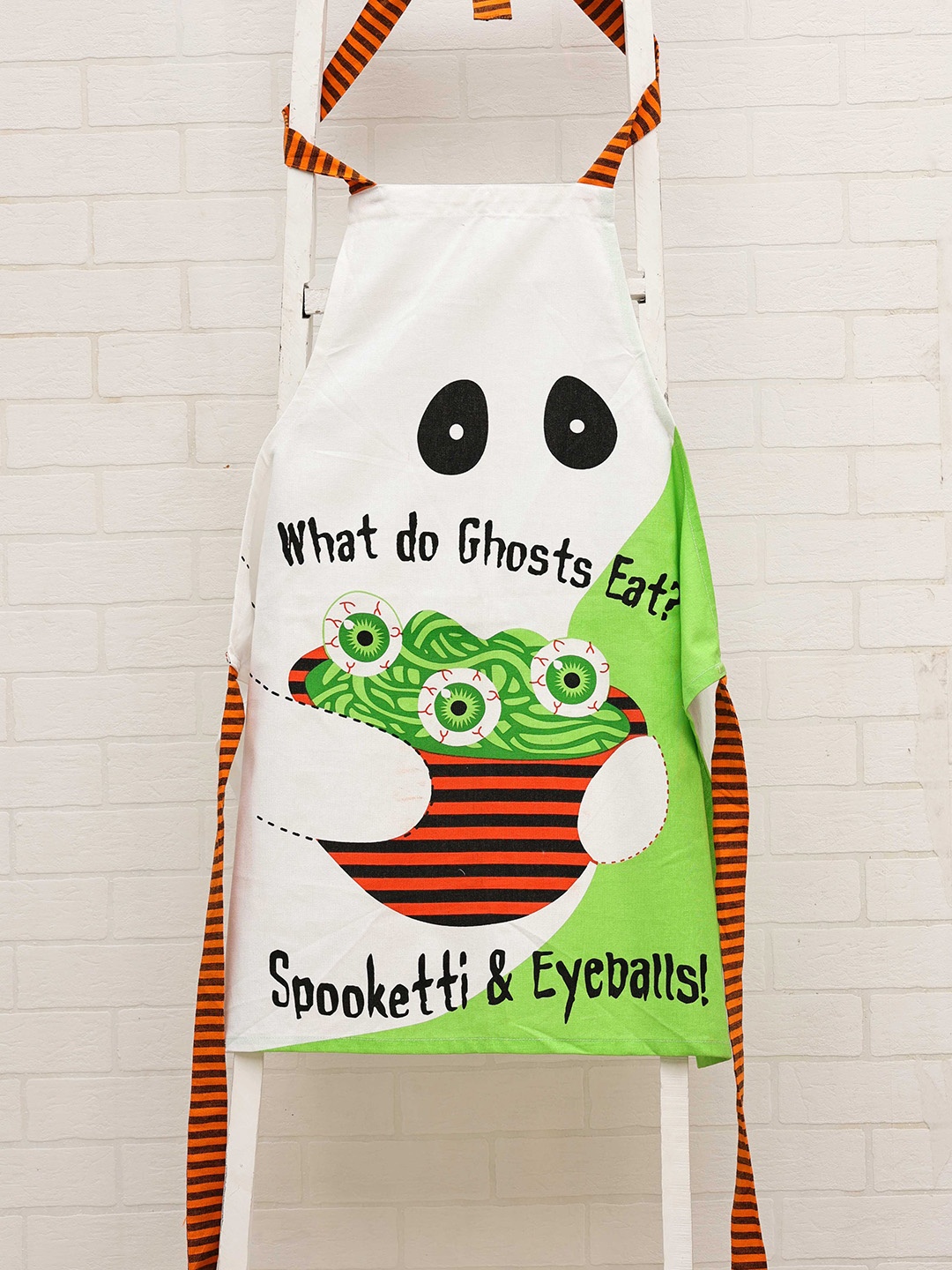 

Ariana Green & White Printed Cotton Apron