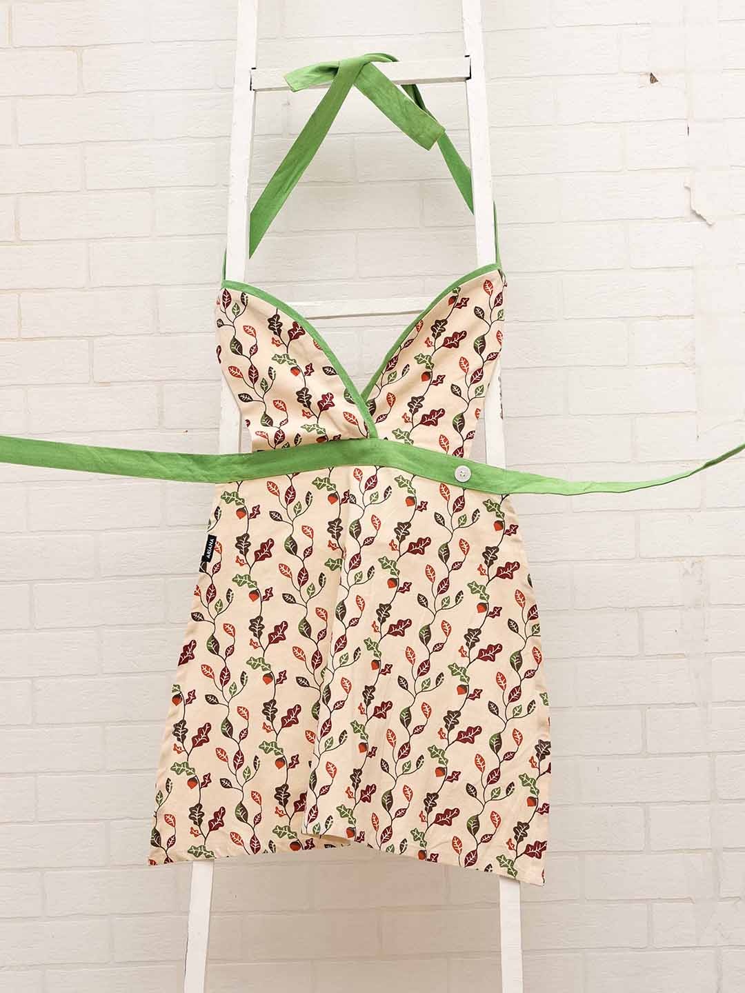 

Ariana Beige & Maroon Printed Cotton Apron
