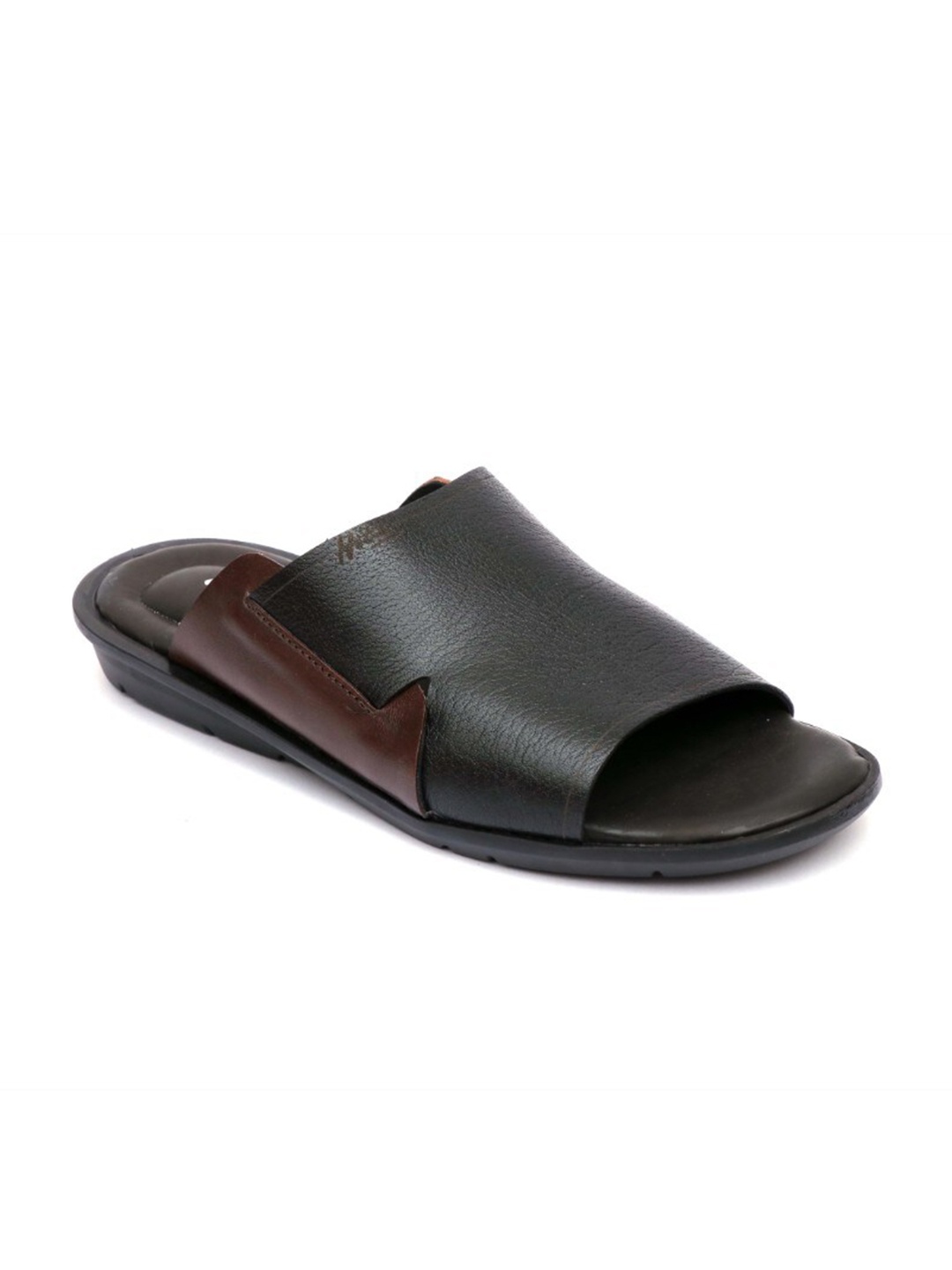 

Hitz Men Leather Comfort Sandals, Black