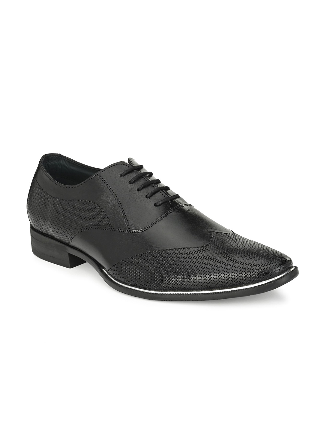 

Hitz Men Textured Formal Oxfords, Black