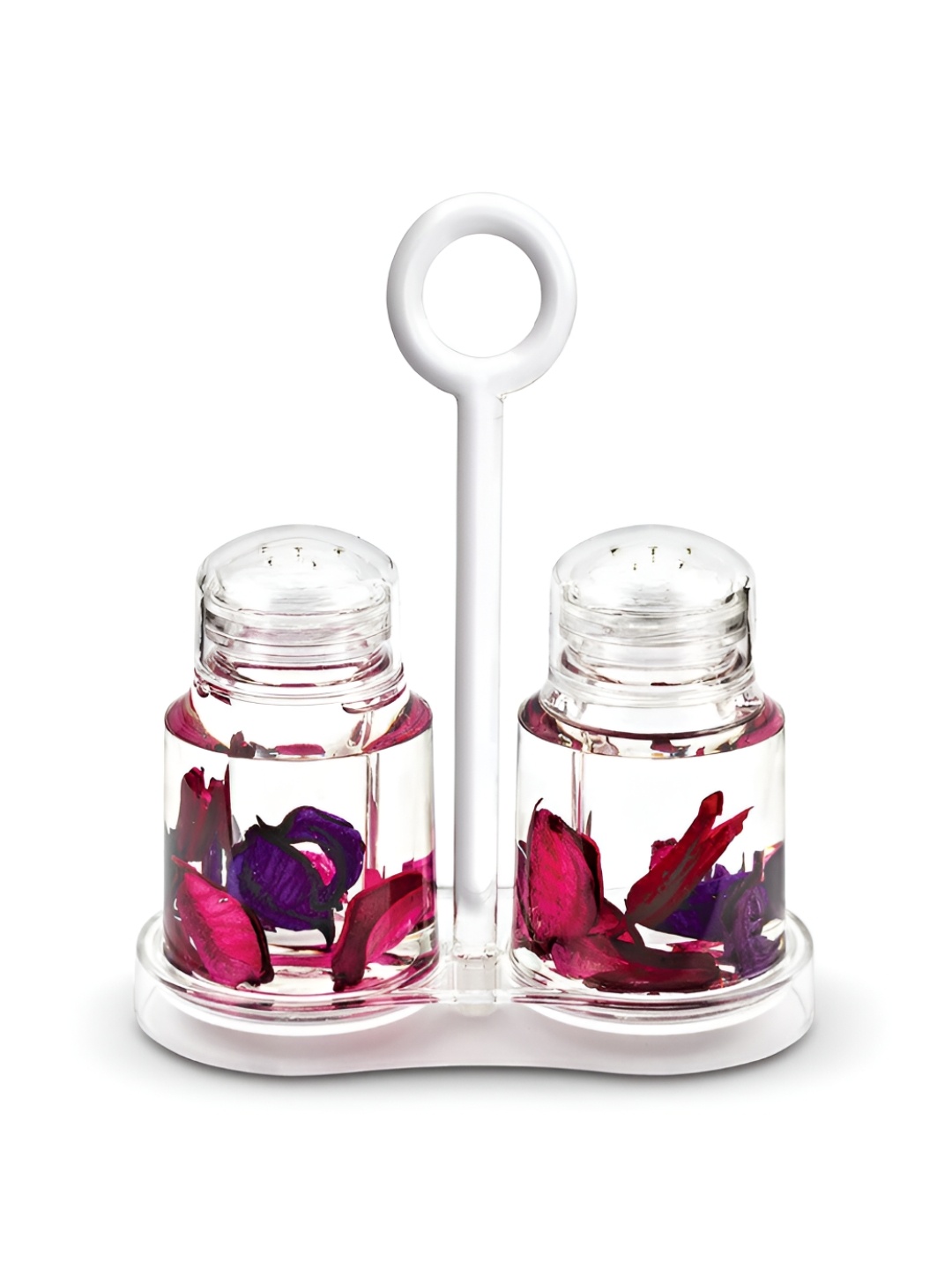 

Freelance Purple Acrylic Salt and Pepper Holder with Case Dish