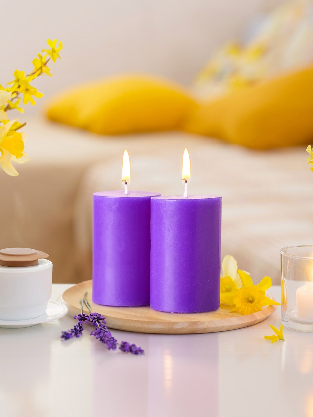 

Iris Purple 2 Pieces Lavender Pillar Candles