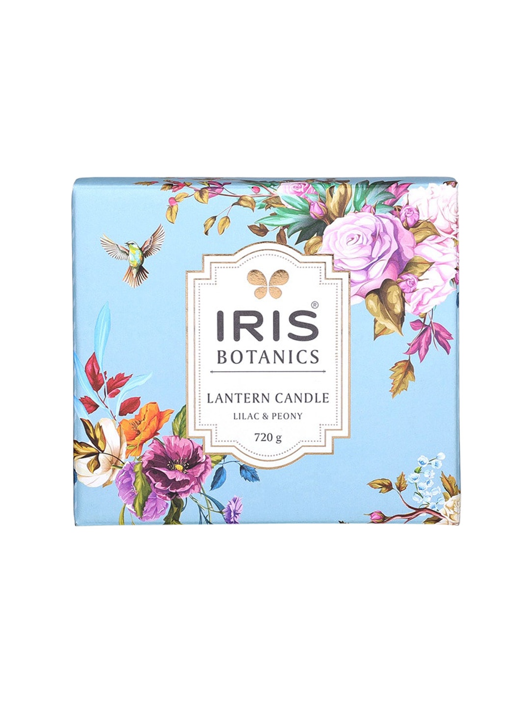 

Iris Botanics Lantern Blue Fragrance Lilac & Peony Candle 720g