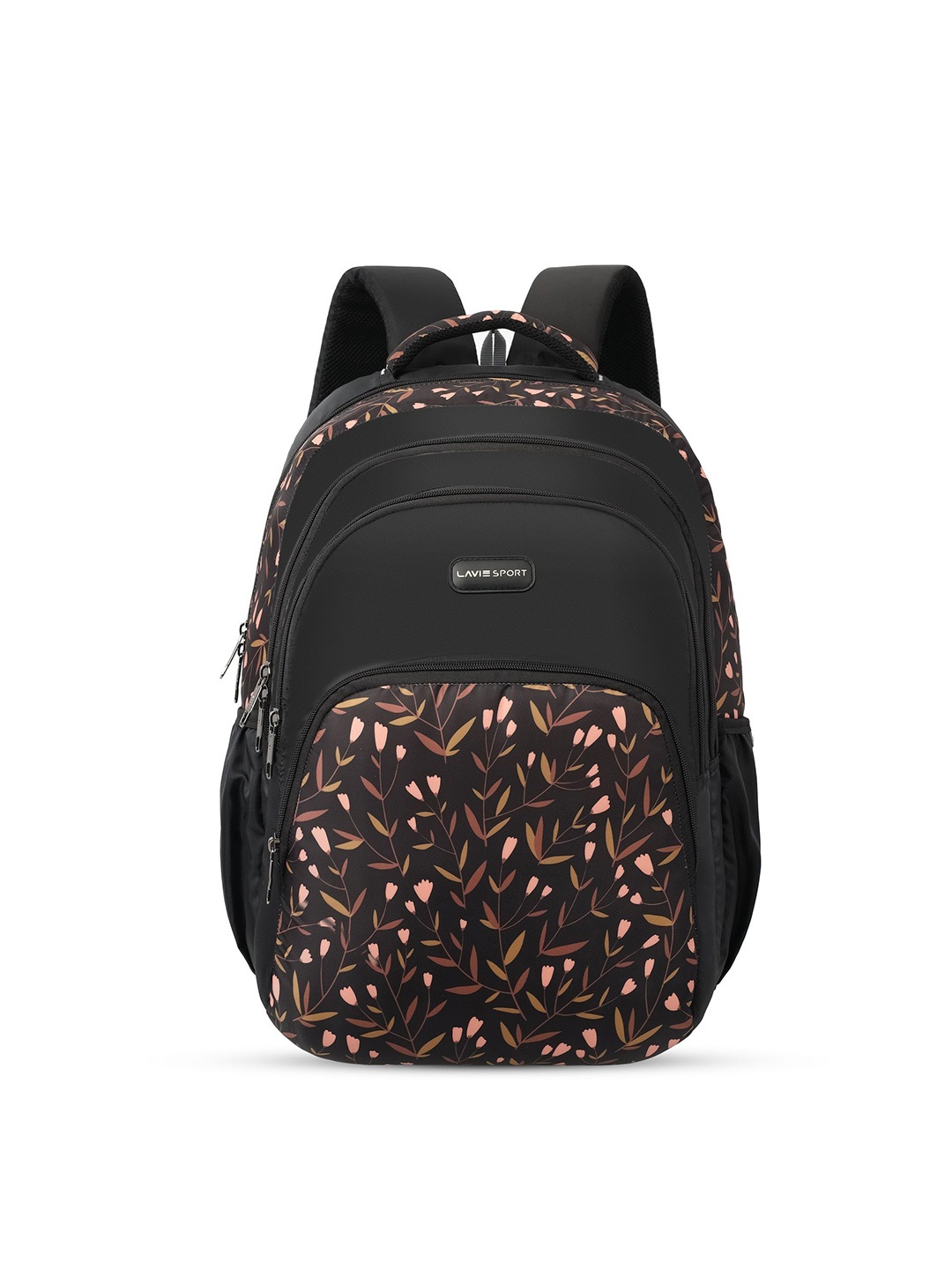 

LAVIE SPORT Unisex Graphic Printed Backpack -Up to 16 inch, Black