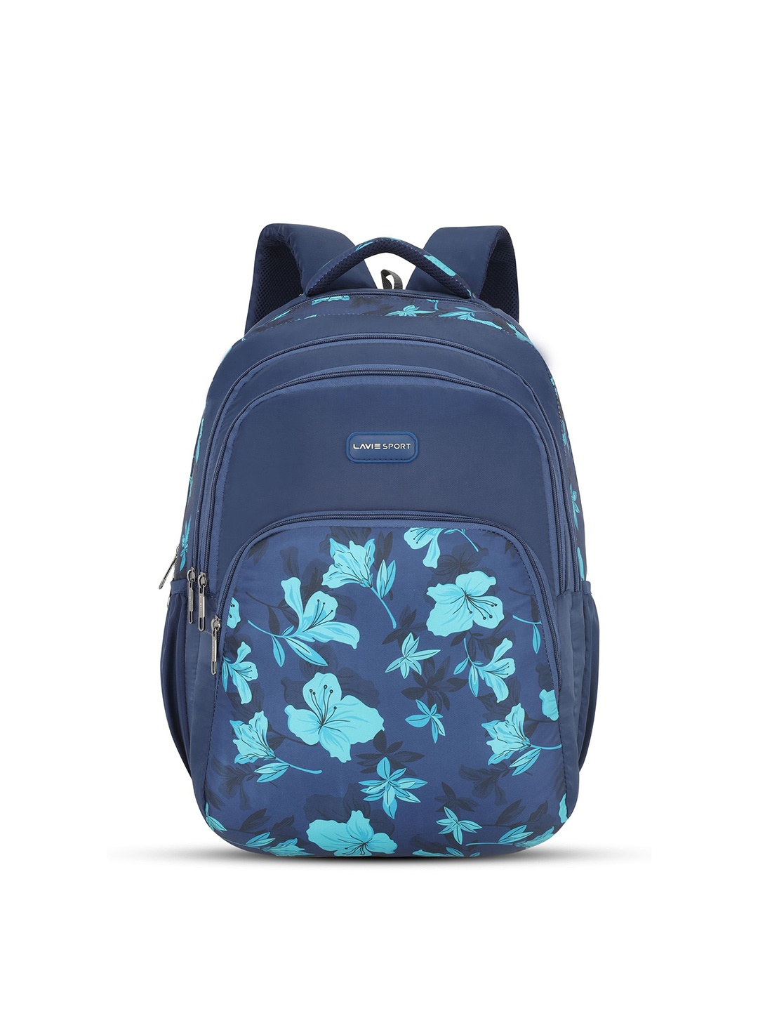 

LAVIE SPORT Girls Floral Printed Backpack-Up to 16 inch, Navy blue