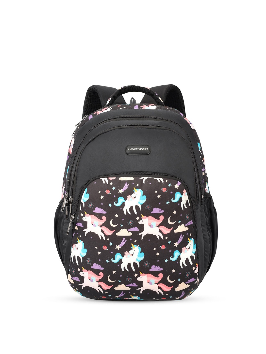 

LAVIE SPORT Unisex Graphic Printed Backpack, Black