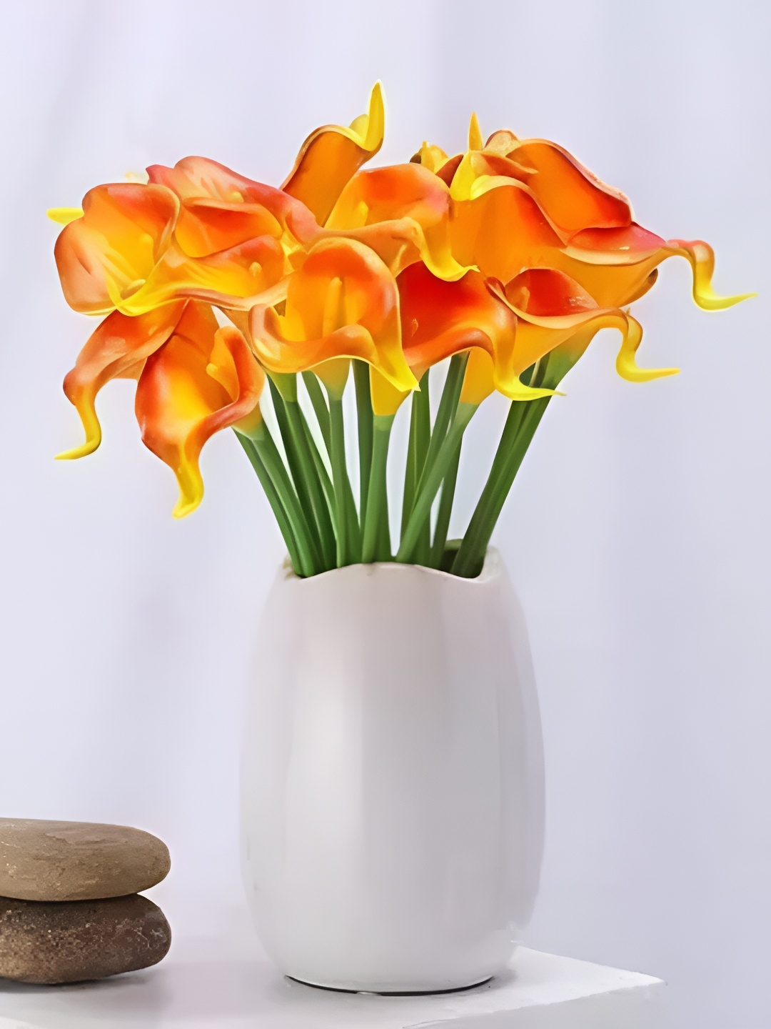 

Satyam Kraft Orange 5 Pieces Lily Artificial Flower