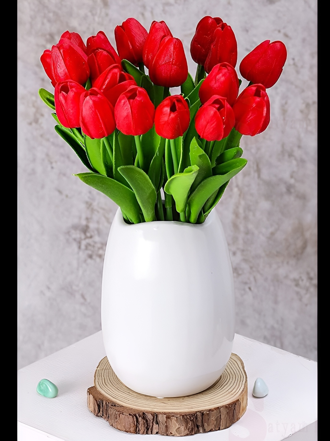 

Satyam Kraft Red 10 Pieces Tulip Artificial Flower