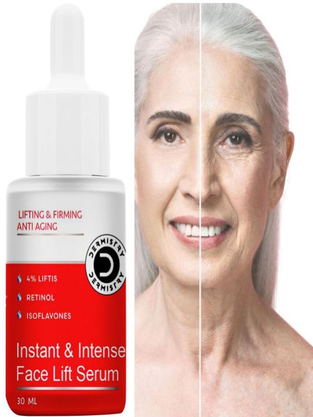 

Vigini Dermistry Intense & Instant Face Lift Serum with Retinol - 30 ml, Red