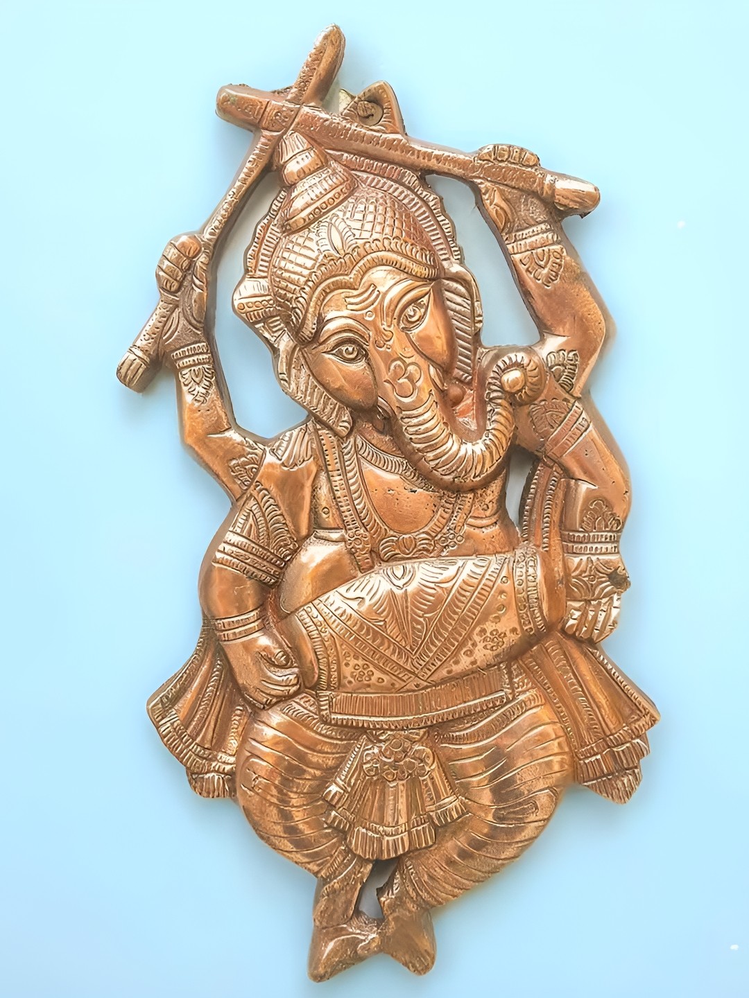 

apka mart Copper Coloured Lord Ganesh Wall Hanging