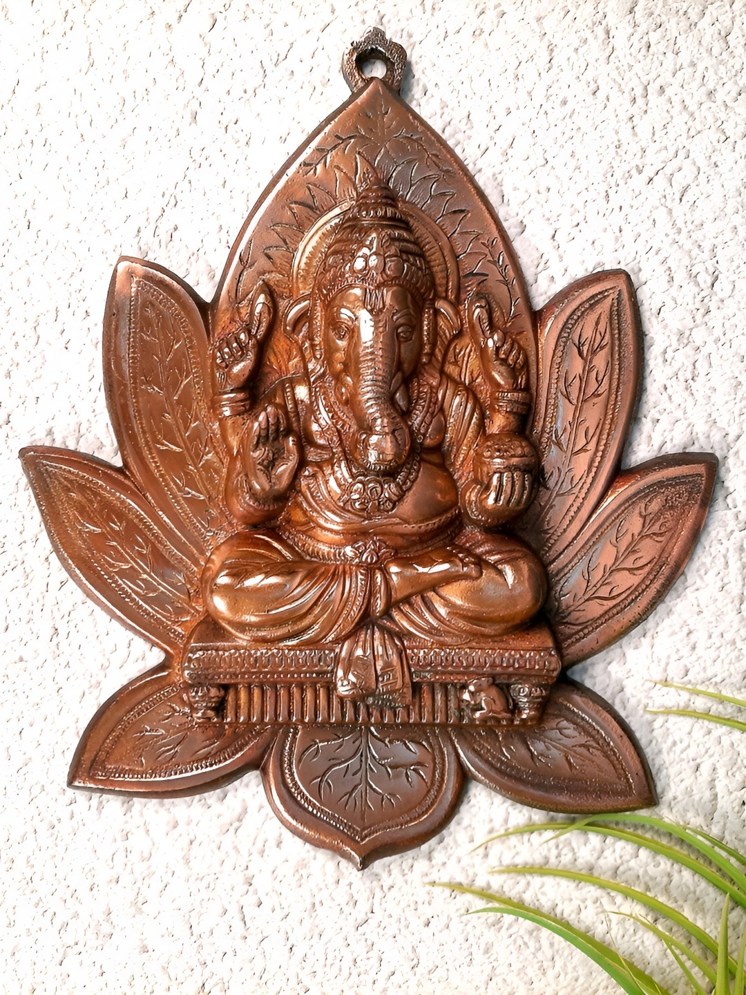 

apka mart Copper Coloured Lord Ganesh Wall Hanging