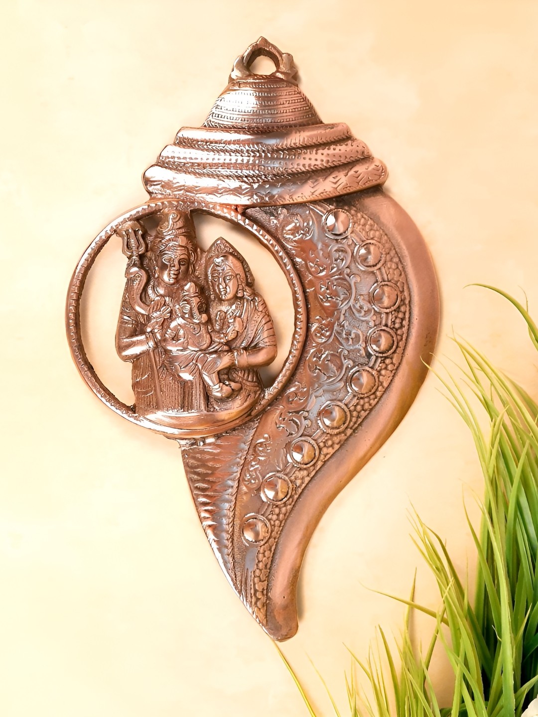 

apka mart Copper Coloured Lord Ganesh Wall Hanging