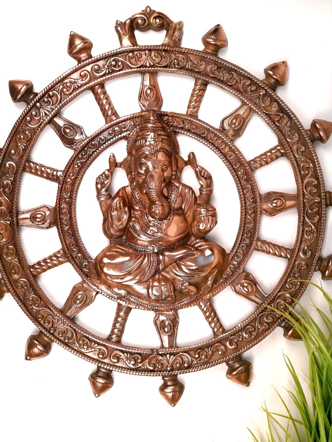 

apka mart Copper Coloured Lord Ganesh Wall Hanging