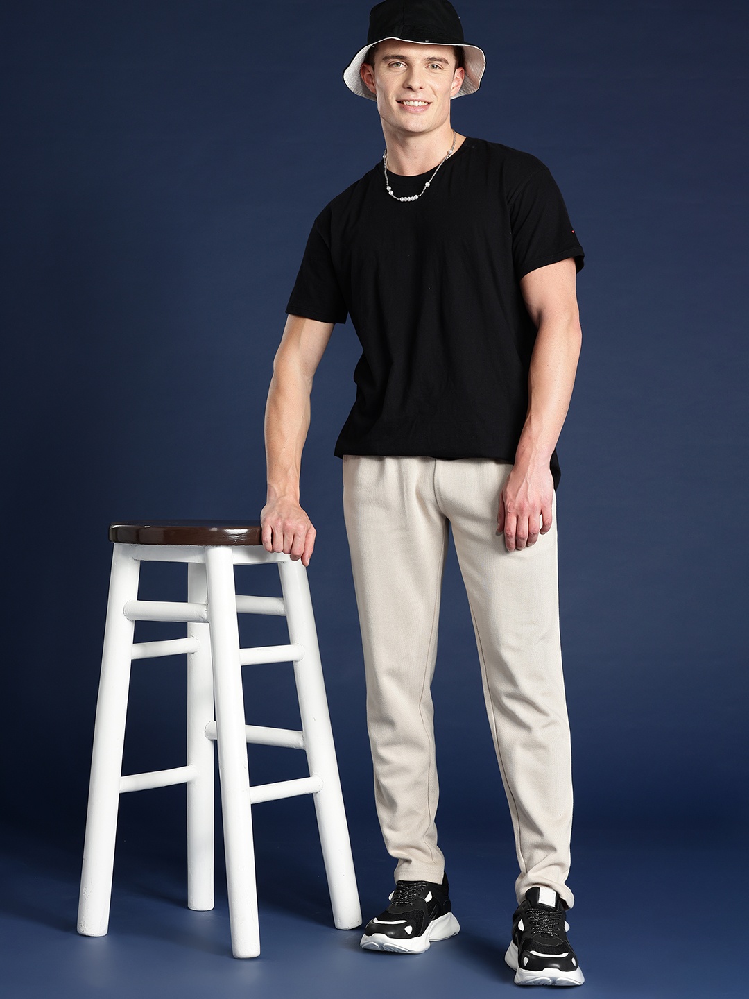 

Mast & Harbour Men Solid Track Pants, Beige
