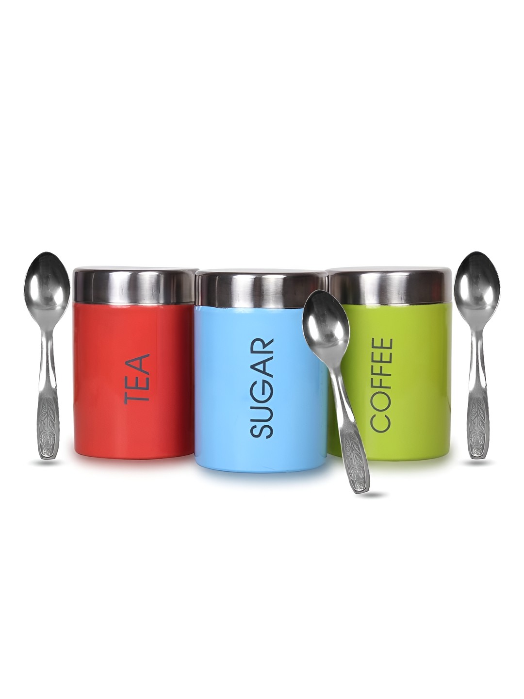 

ATROCK Red & Blue 3 Pieces Stainless Steel Food Containers 750 ml Each