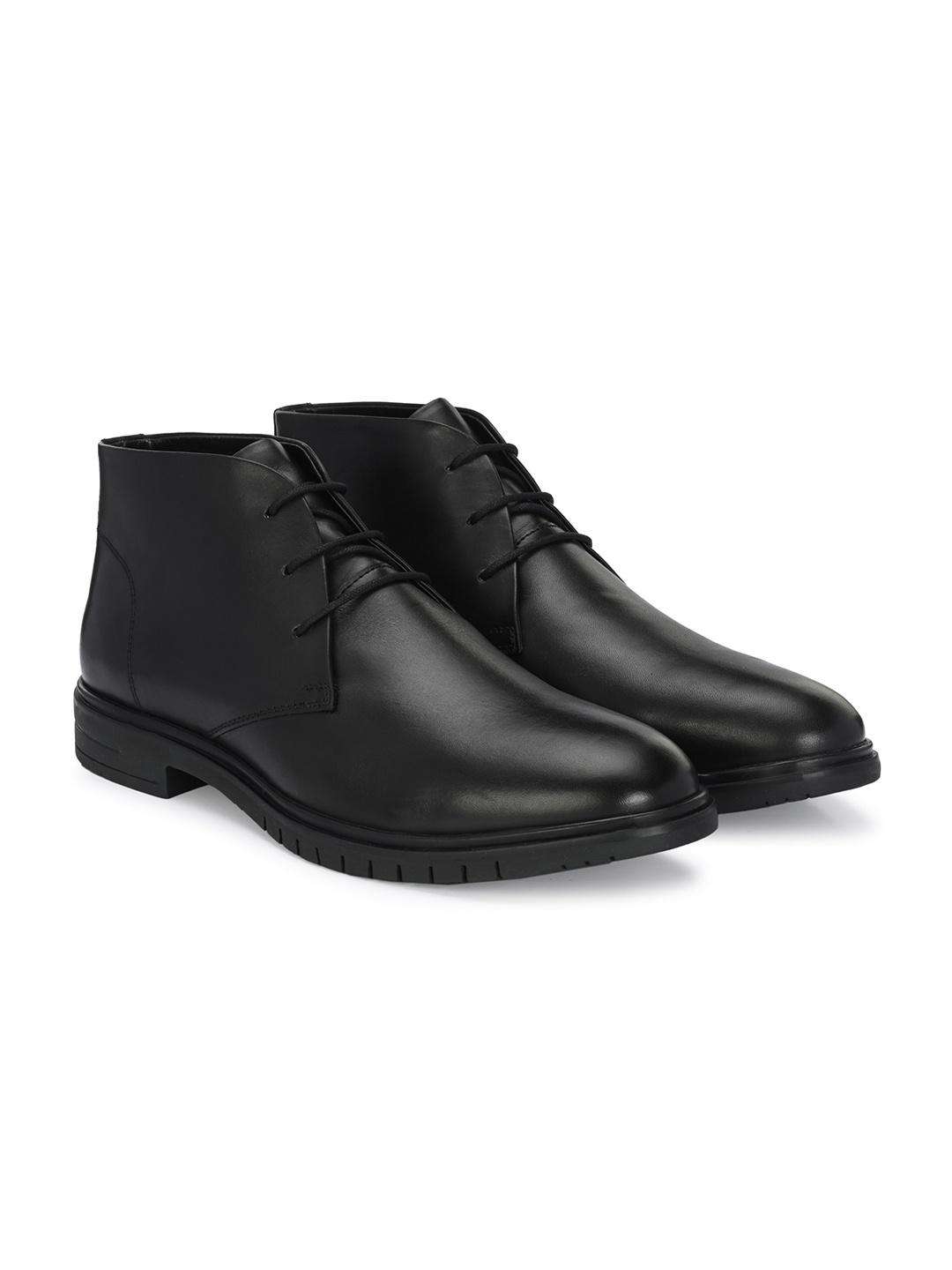 

Delize Men Mid Top Leather Ankle Boots, Black