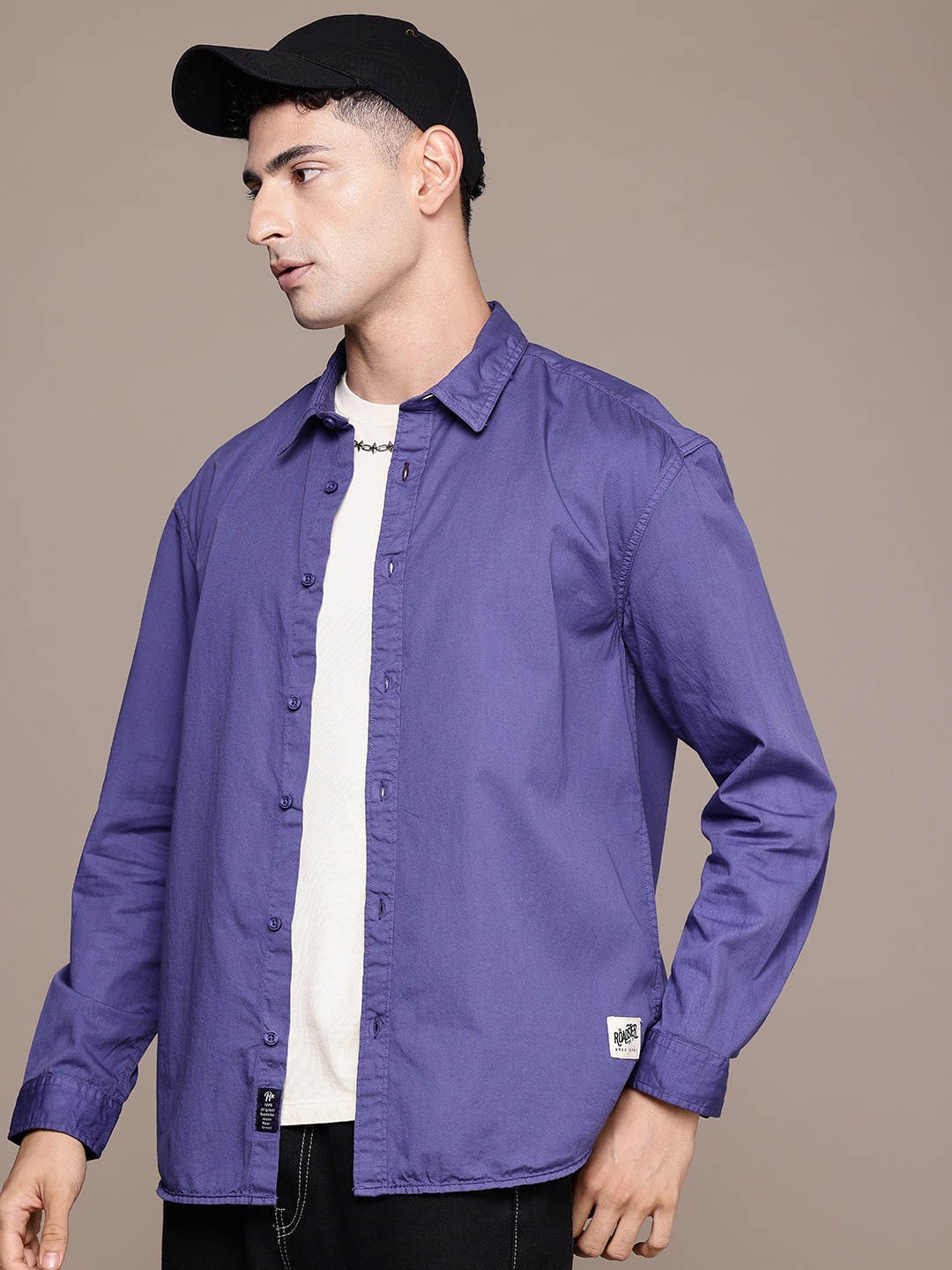

The Roadster Life Co. Pure Cotton Relaxed Fit Casual Shirt, Blue