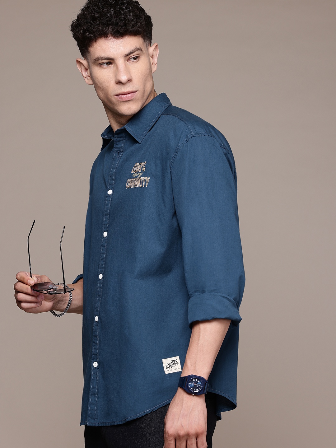 

The Roadster Lifestyle Co. Opaque Casual Shirt, Teal