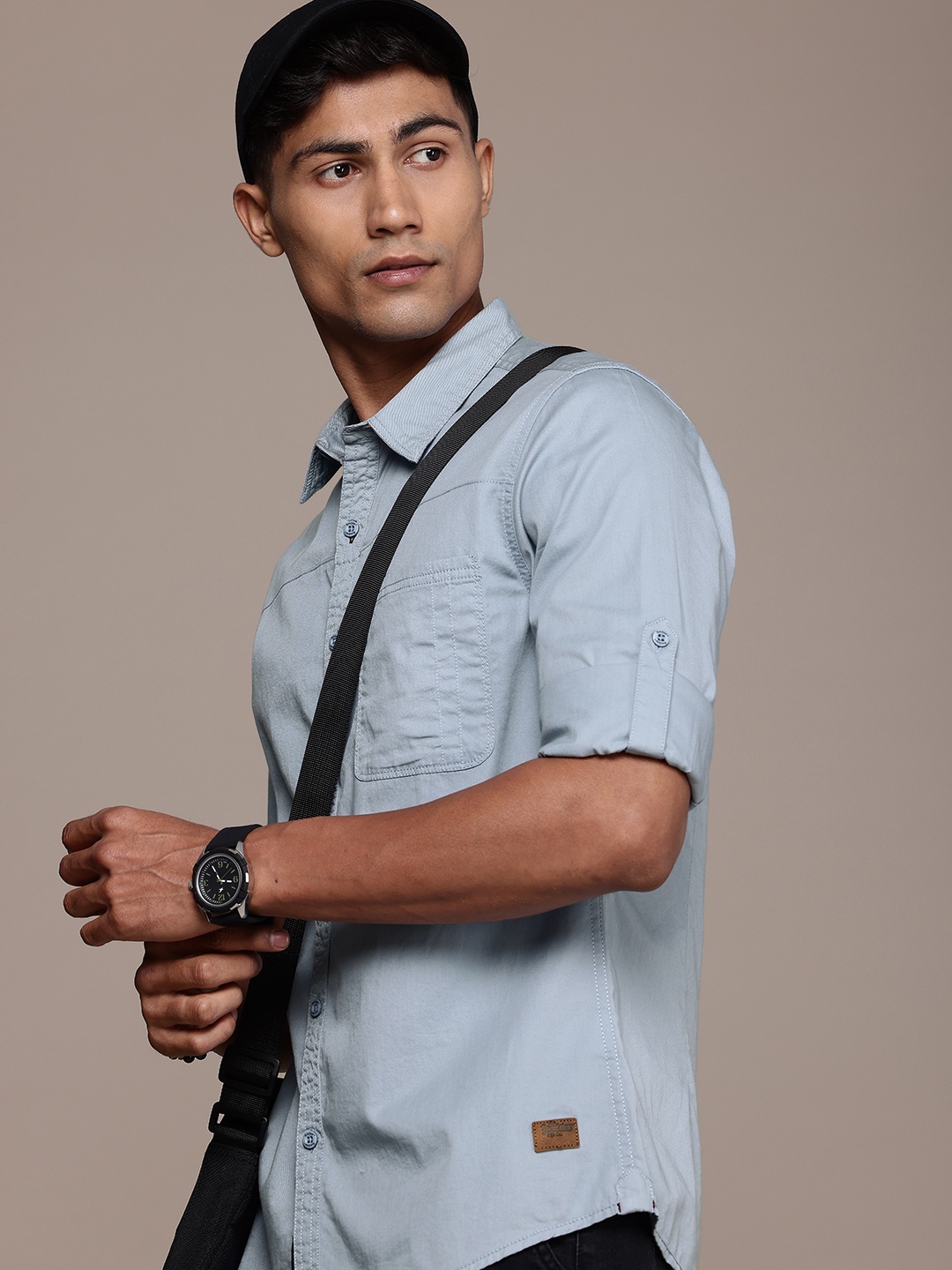 

The Roadster Life Co. Pure Cotton Opaque Casual Shirt, Blue