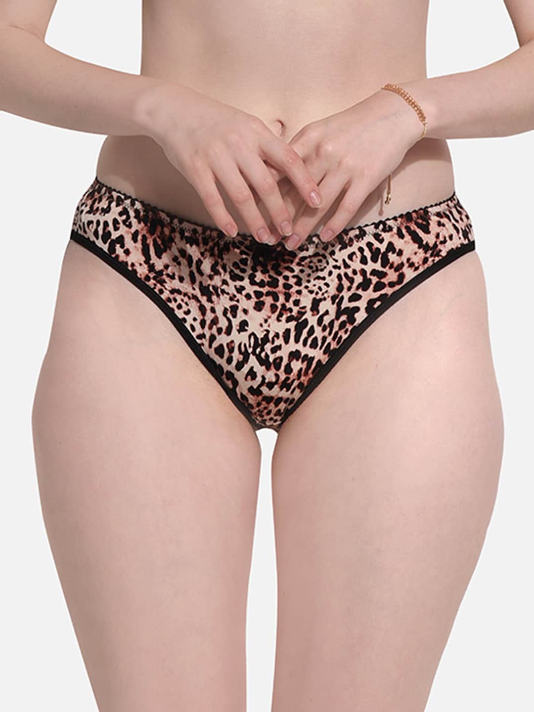

FIMS Animal Printed Hipster Briefs, Black