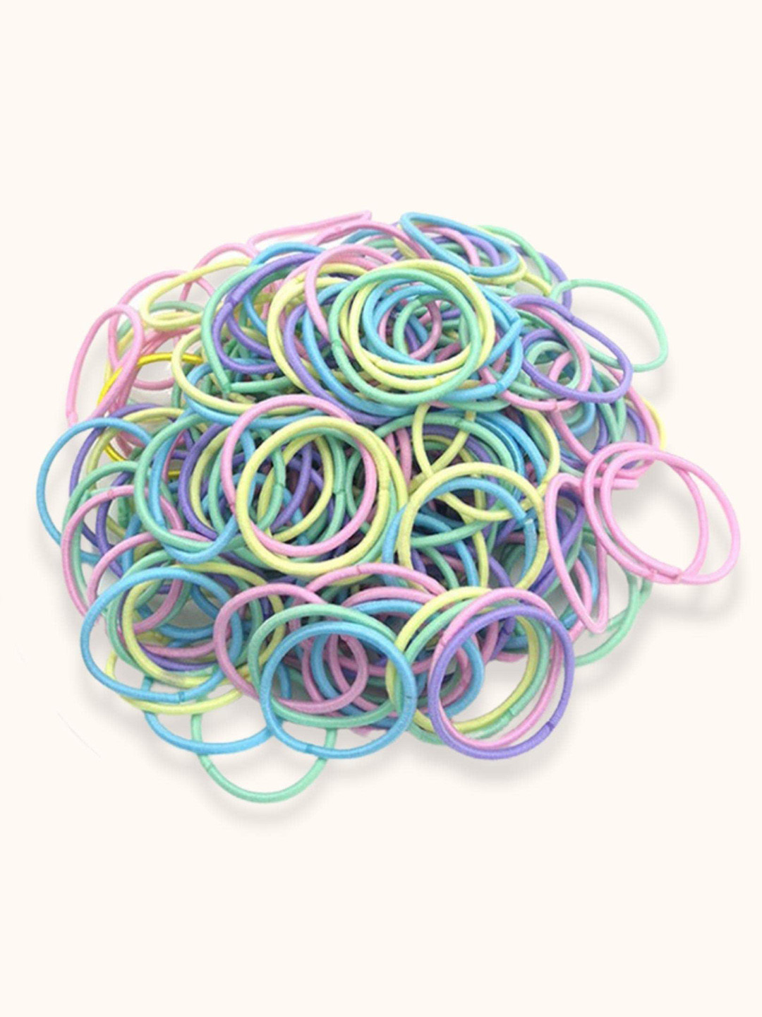 

SYGA Girls Set Of 100 Ponytail Holders, Yellow