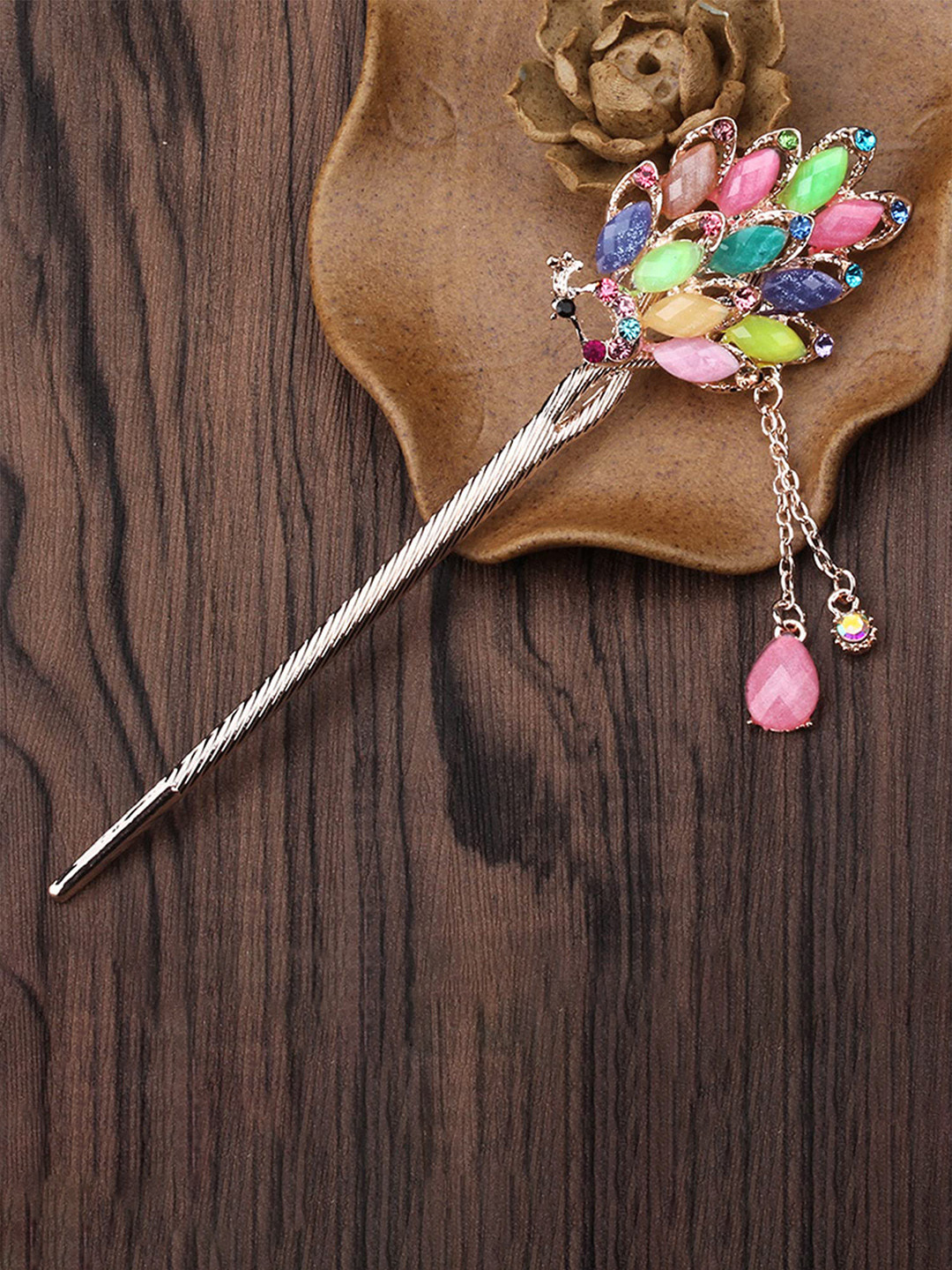 

SYGA Women Embellished Hairstick, Pink