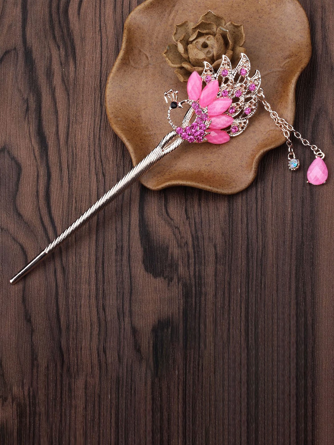 

SYGA Women Embellished Hairstick, Pink