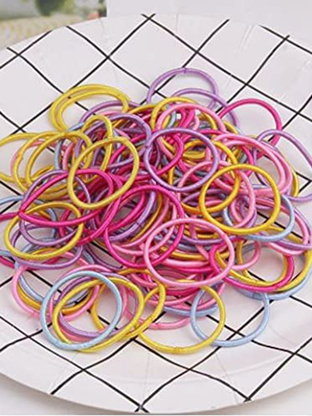 

SYGA Girls Set of 100 Ponytail Holders, Blue