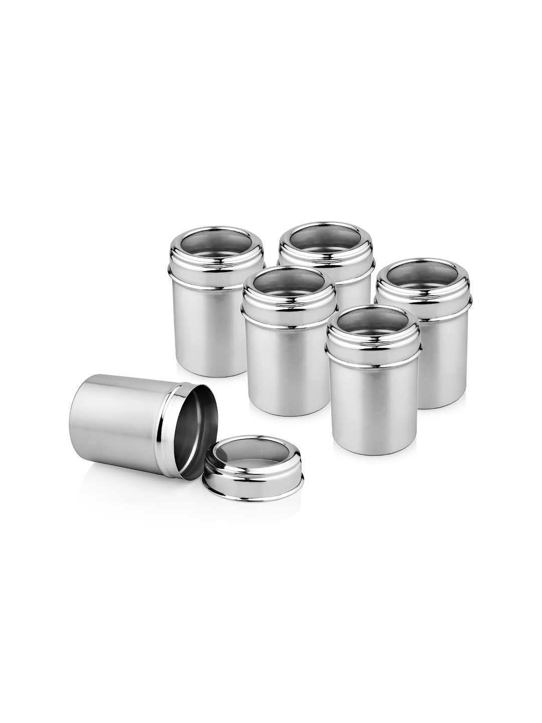 

ATROCK Silver-Toned 6 Pieces Stainless Steel Dishwasher Safe Food Containers 1 ltr