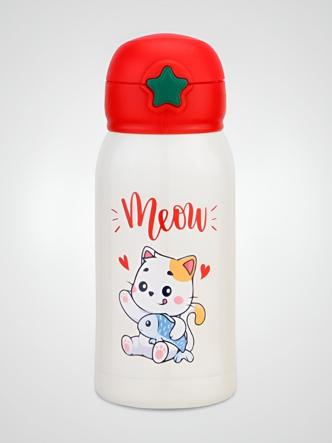 

CLAY CRAFT Kids Vacuum Thermo Steel Hot & Cold Water Bottle 550 ml, White