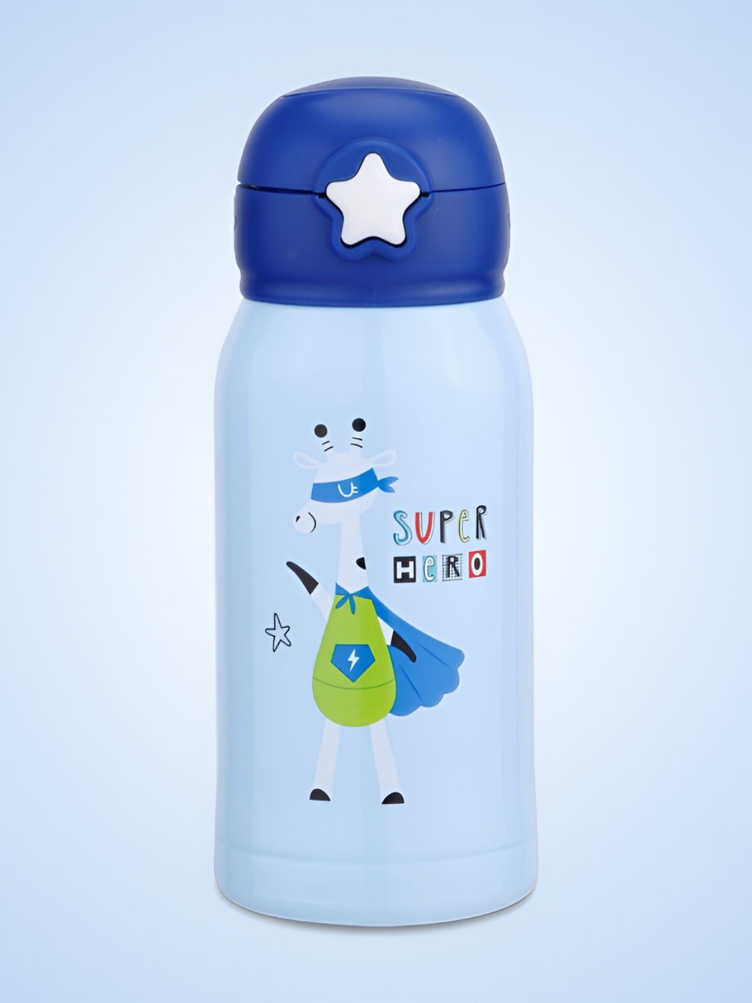 

CLAY CRAFT Kids Vacuum Thermo Steel Hot & Cold Water Bottle 550 ml, Blue