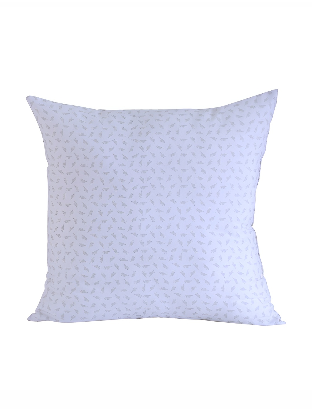 

MASPAR Essentials Heather White & Grey Printed Square Shaped Cotton Cushion