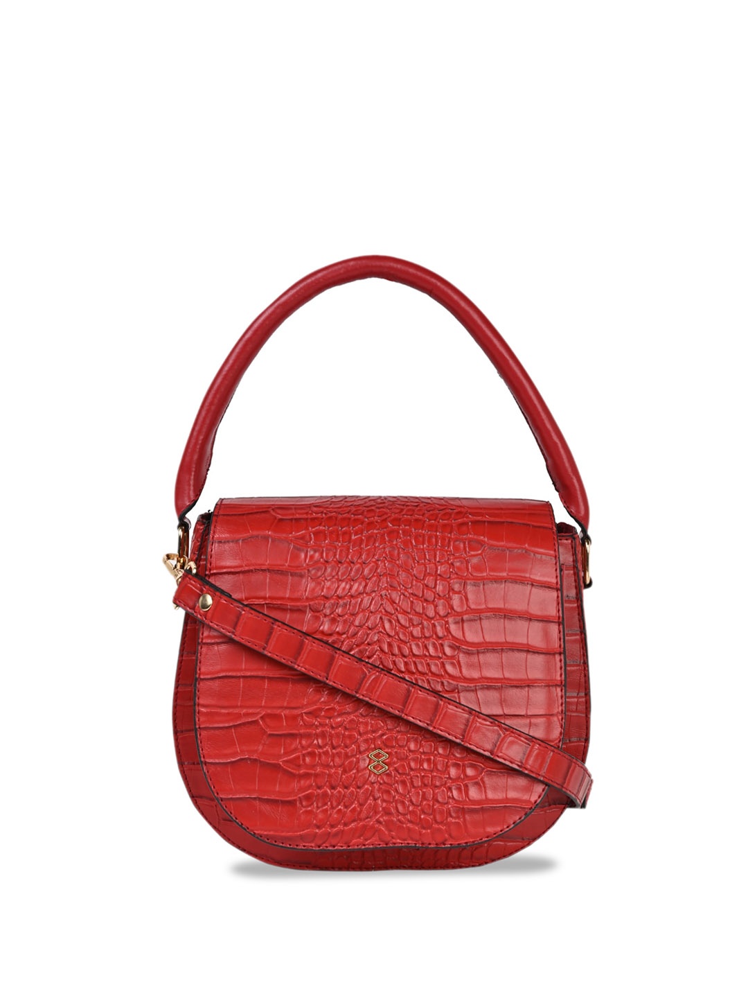

HORRA Textured Structured Handheld Bag, Red